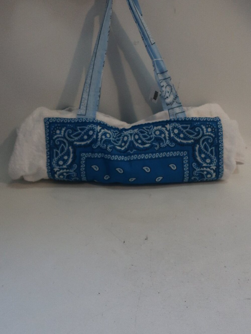 NWT Womens Tina Demel White, Blue Bandana Towel